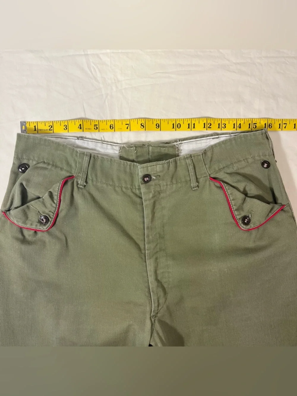 Vintage 50s 60s Boy Scouts of America Olive Green Uniform Pants